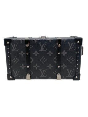 Louis Vuitton Clutch Wallet Trunk Monogram Eclipse Black Gray